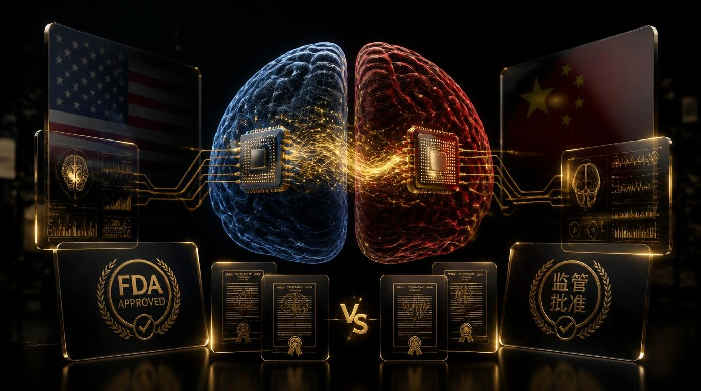 Guerre neuro-dispositifs BCI Chine Neuralink Synchron Precision 2026